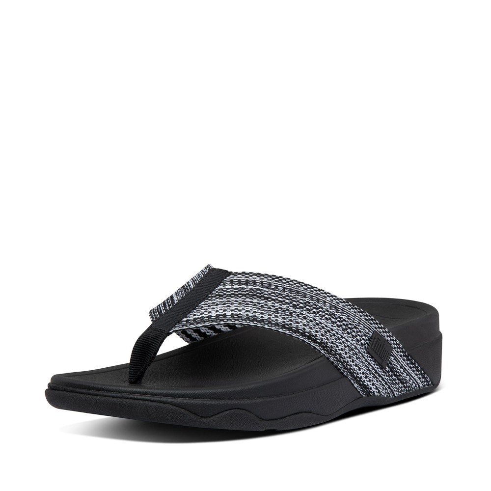 Fitflop Womens Sandals - Surfa Toe-post - Black - 580-SRFWXU